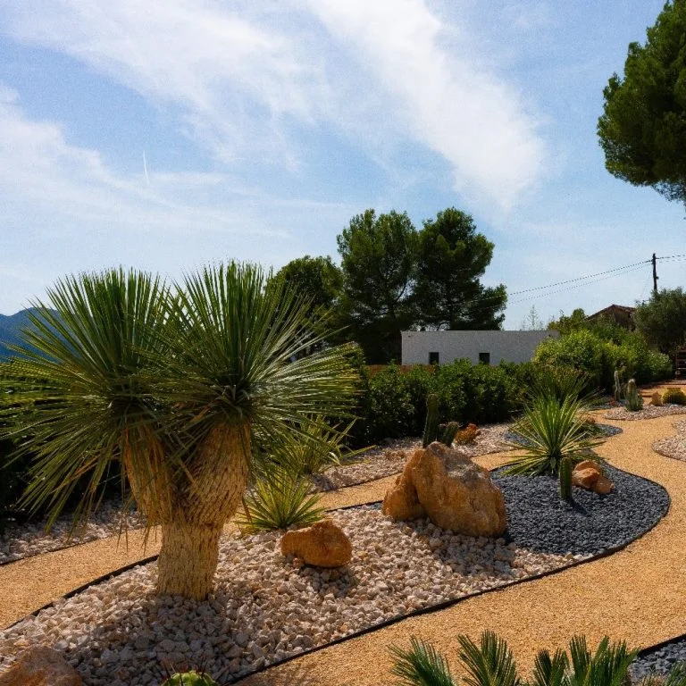 Un jardin minéral et ses plantations
